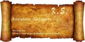 Kerekes Salamon névjegykártya
